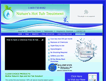 Tablet Screenshot of natureshottubtreatment.com